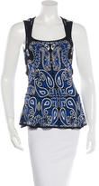 Thumbnail for your product : Torn By Ronny Kobo Intarsia Peplum Top w/ Tags