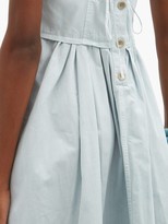 Thumbnail for your product : Proenza Schouler White Label Square-neck Cotton Midi Dress - Light Denim