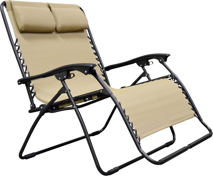 Caravan Sports Infinity Zero Gravity Loveseat Chair, Beige