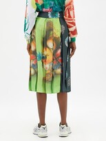 Thumbnail for your product : Chopova Lowena Linus Upcycled Printed Pleated Skirt - Green Multi