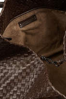 Thumbnail for your product : Bottega Veneta Intrecciato Leather Tote - Dark brown