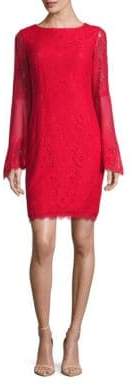NUE by Shani Long-Sleeve Lace Sheath Dress