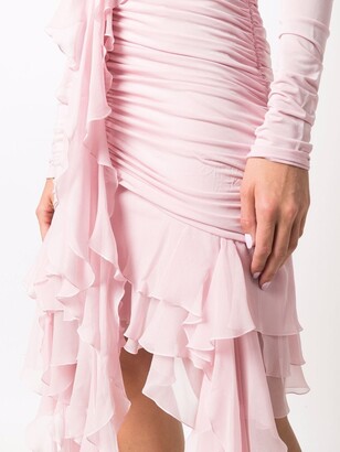 Blumarine Long-Sleeved Ruffled Dress