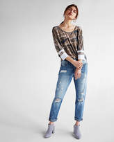 Thumbnail for your product : Express One Eleven Camo Burnout Slouchy Dolman Tee