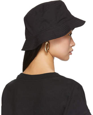 Acne Studios Black Twill Face Bucket Hat