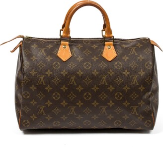 Louis Vuitton - Authenticated Hudson Handbag - Cloth Brown Plain for Women, Good Condition
