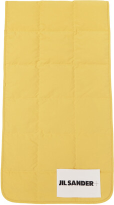 Jil Sander Yellow Down Quilted Scarf