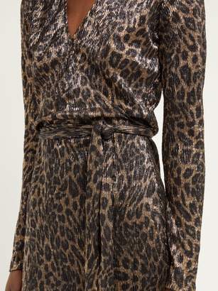 Melissa Odabash Look 3 Metallic Leopard-print Wrap Maxi Dress - Womens - Leopard