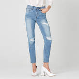 Thumbnail for your product : DSTLD High Waisted Destructed Mom Jeans in Light Vintage