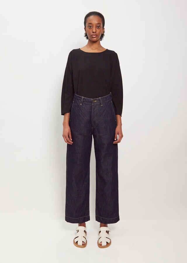 Véritécoeur Drop Cotton Linen Blend Pants — Indigo ShopStyle Trousers