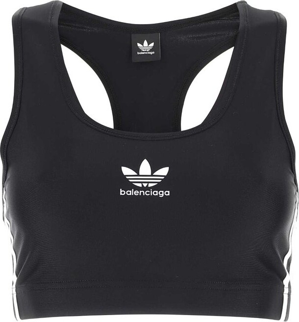 Balenciaga X Adidas Logo Printed Cropped Top - ShopStyle
