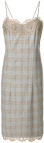 Thumbnail for your product : Blumarine lace trimmed checkered dress