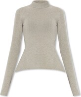 Curved Hem Knitted Sweater 