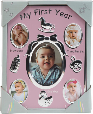 TJMAXX 4X9 My First Year Metal Frame With 5 Oval Openings