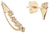 Thumbnail for your product : Loren Stewart Women's Mismatched White Diamond & Yellow Gold Earrings