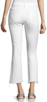 Thumbnail for your product : Mother Insider Cropp Step Fray Distressed Jeans, White