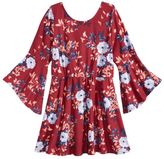 Thumbnail for your product : Sequin Hearts Bell-Sleeve Floral-Print Peasant Dress, Big Girls (7-16)