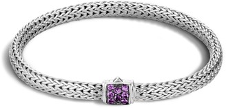 John Hardy Women's Classic Chain 5MM Bracelet in Sterling Silver with Chrome Tourmaline