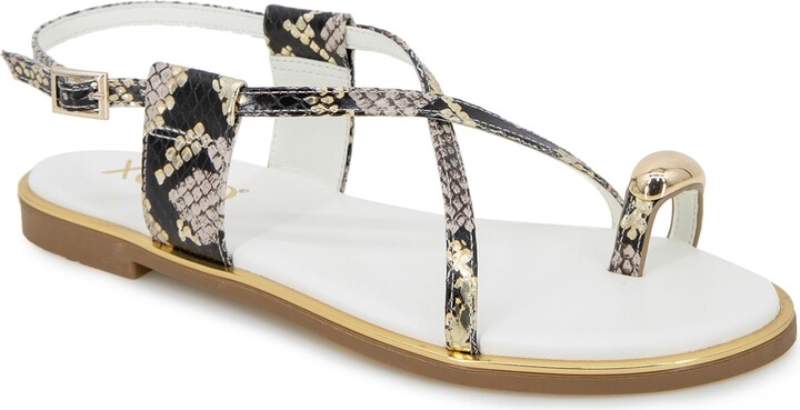 ALDO Femme Tatyx Sandale Plate, Cognac, 37 EU