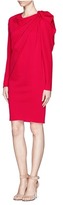 Thumbnail for your product : Nobrand Ruche shoulder knit wool dress