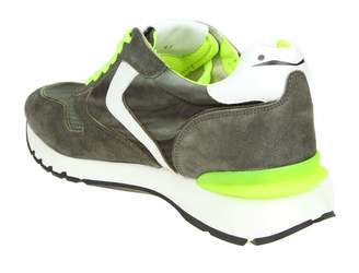 Voile Blanche liam Race Sneakers In Suede And Canvas Military Color