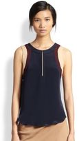 Thumbnail for your product : L'Agence Silk Colorblock Tank