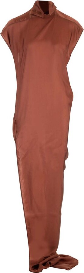 Rick Owens Asymmetric High-Neck Dress