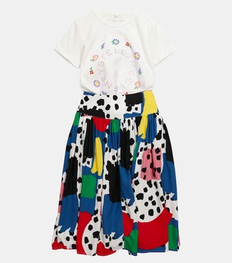 Stella McCartney Kids Printed ruched skirt