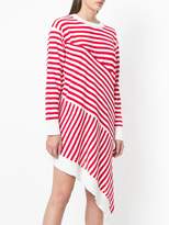 Thumbnail for your product : MM6 MAISON MARGIELA asymmetric striped dress