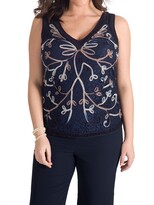 Thumbnail for your product : Chesca Cornelli Embroidered Lace Cami