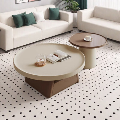 Trentastic Trails Creamy Round Coffee Table Set