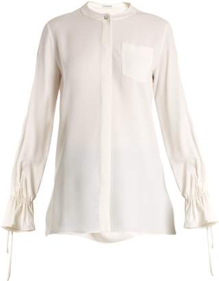 Altuzarra Christina fluted-cuff silk-blend crepe blouse