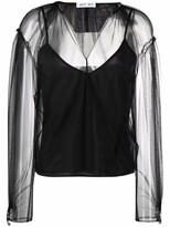 Thumbnail for your product : Act N°1 Semi-Sheer Long-Sleeved Blouse