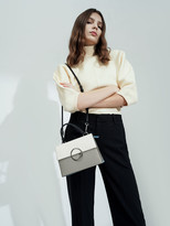 Thumbnail for your product : Charles & Keith Two-Tone Ring Detail Top Handle Bag