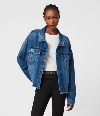 all saints denim jacket womens