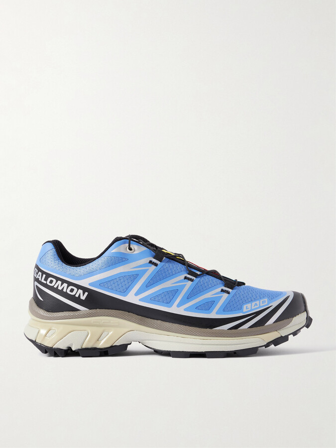 Salomon Xt-6 Rubber-trimmed Mesh Sneakers - Blue