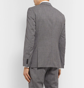 HUGO BOSS Grey Hartley Slim-Fit Puppytooth Wool Suit Jacket