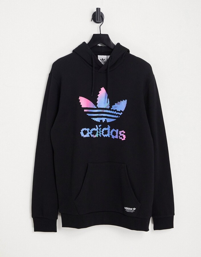 adidas Trefoil hoodie in black - ShopStyle