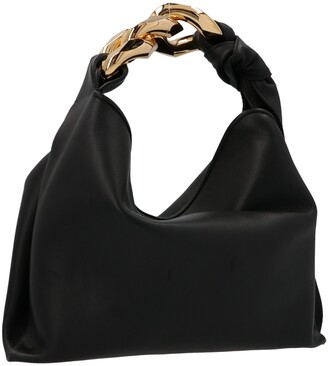 Save 6% Womens Bags Hobo bags and purses JW Anderson Leather Chain Link Detailed Small Hobo Bag in Black 