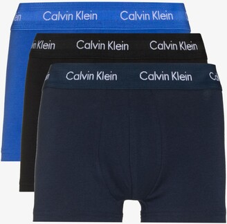 Calvin Klein Underwear Black And Blue Cotton Boxer Briefs Set - ShopStyle