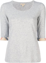 Burberry Brit - checked detail T-shirt - women - coton/Spandex/Elasthanne - XS