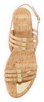 Thumbnail for your product : Stuart Weitzman Playful Cork Wedge Sandal, Natural