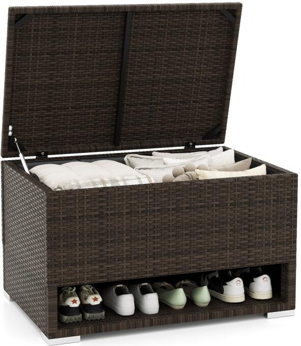 Slickblue Patio Cushion Storage Bin with Waterproof Inner Liner