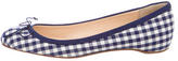 Thumbnail for your product : Christian Louboutin Gingham Round-Toe Flats