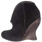 Thumbnail for your product : Bottega Veneta Suede Wedge Boots Black Suede Wedge Boots