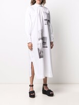 Thumbnail for your product : Ganni Graphic Print Shirt Dress
