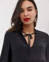 Thumbnail for your product : ASOS Maternity DESIGN Maternity long sleeve smock top with tie detail