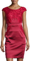 Thumbnail for your product : Jax Sequin Lace-Bodice Cocktail Dress, Red