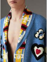 Thumbnail for your product : Burberry Wool Graphic Intarsia Cardigan