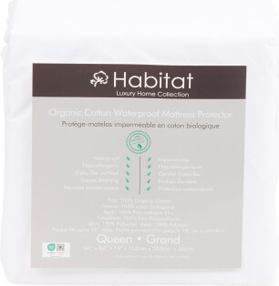 TJMAXX Organic Cotton Waterproof Mattress Protector, Cotton/Polyester